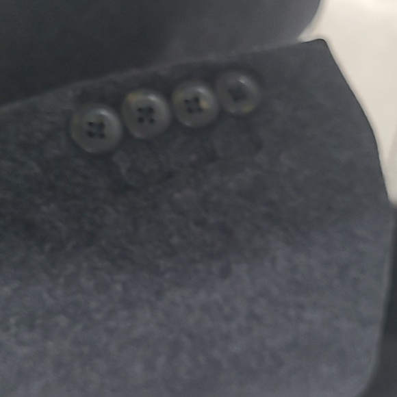 Banana Republic Grey Wool Oversized Hidden Placket Longline Trench Coat Size L - Picture 8 of 15